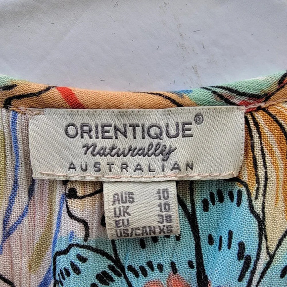 Orientique Australian Floral Dress Womens Size XS Multicolor - Picture 11 of 14